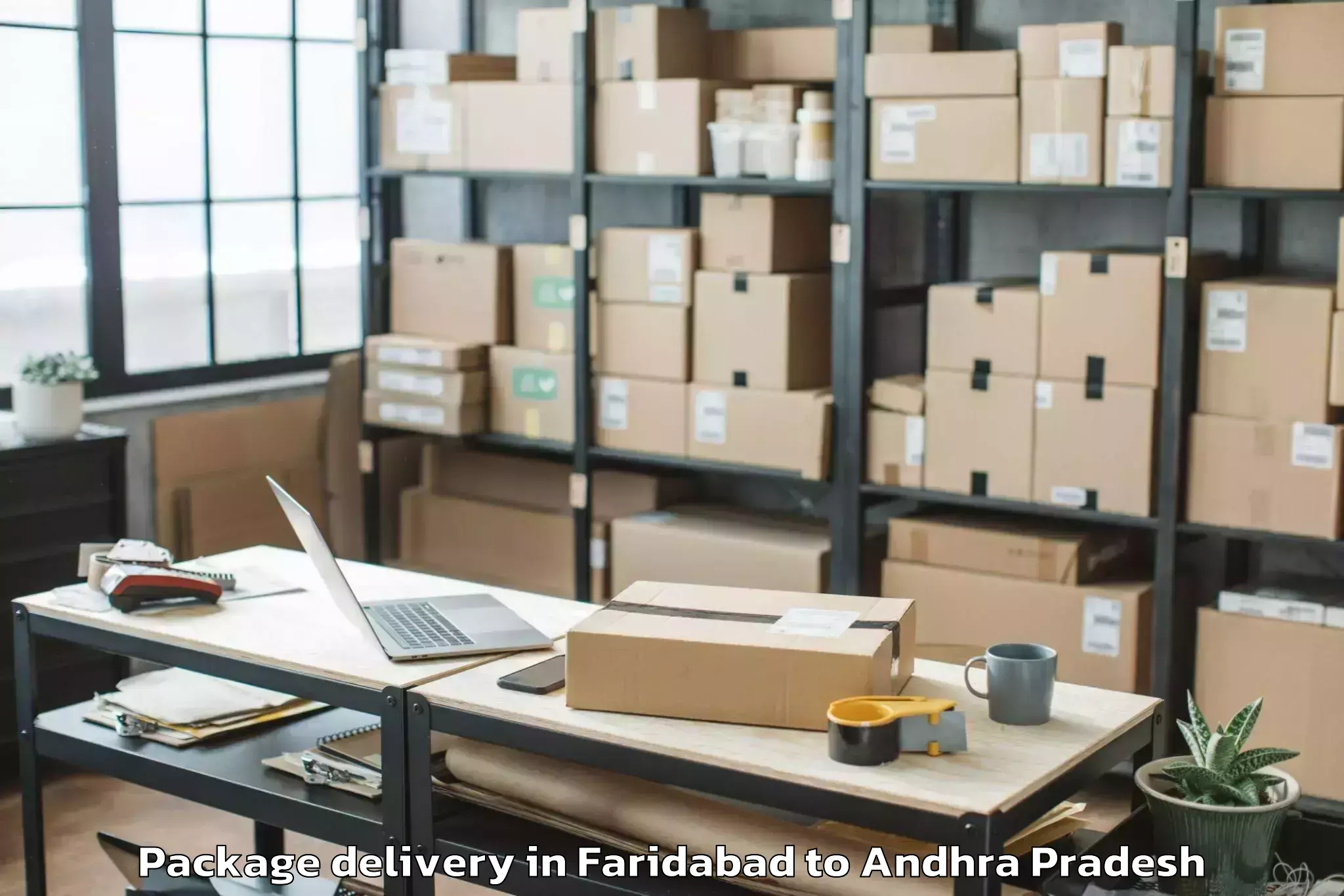 Trusted Faridabad to Racherla Package Delivery